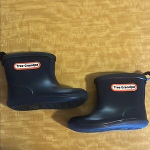 Tree Grandpa Kids' Navy Rain Boots toddler size 14